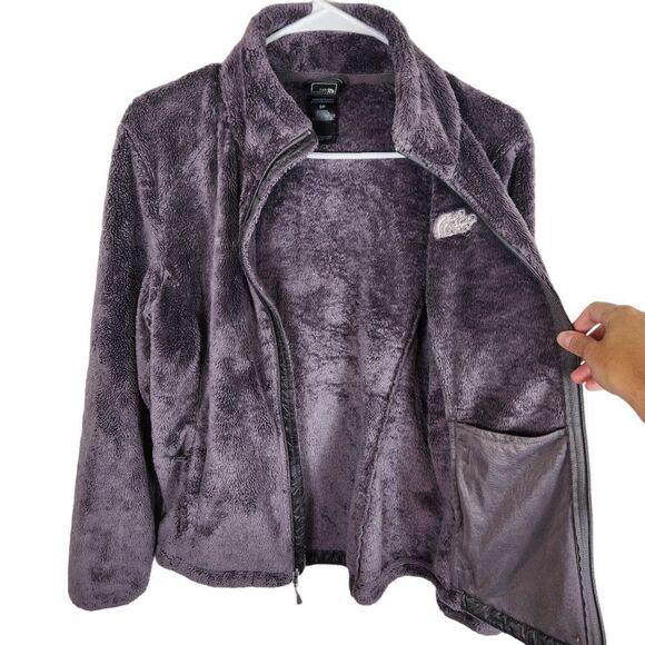 The North Face Osito Fleece Jacket Small Dark Grey Fuzzy Sherpa Full Zip - Picture 7 of 10